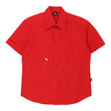 Versace Jeans Couture Short Sleeve Shirt - Large Red Cotton