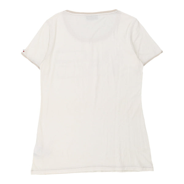 Napapijri Graphic T-Shirt - XL White Cotton