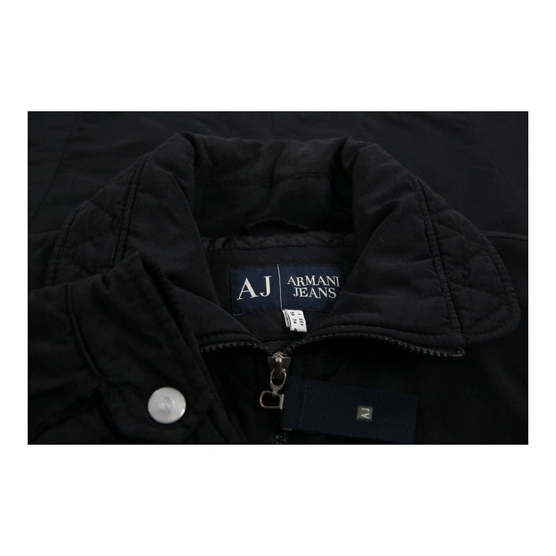 Armani Jeans Jacket - Medium Black Nylon