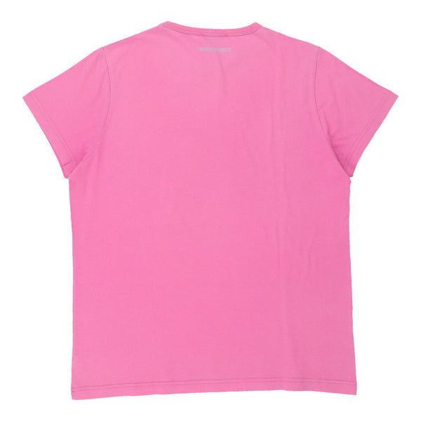 Emporio Armani Graphic T-Shirt - Small Pink Cotton