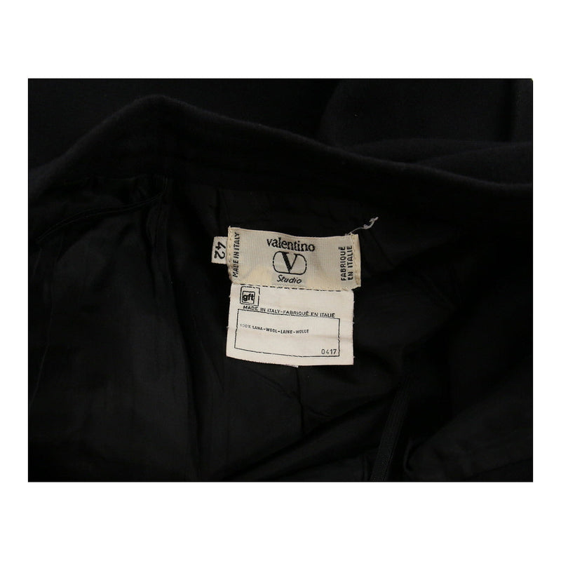 Valentino Midi Skirt - 27W 28L Black Wool