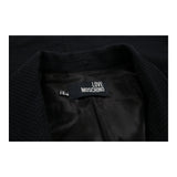 Love Moschino Cropped Blazer - Large Black Silk Blend