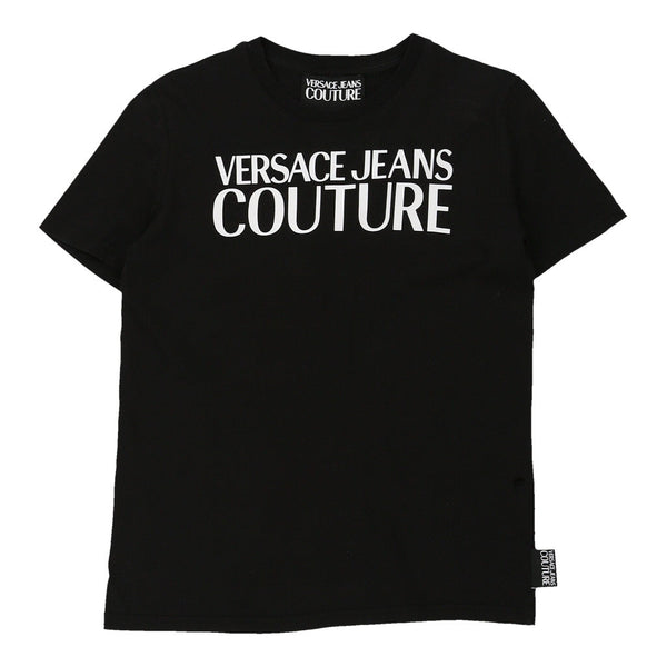 Versace Jeans Couture Spellout T-Shirt - Small Black Cotton