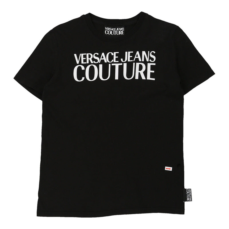 Versace Jeans Couture Spellout T-Shirt - Small Black Cotton