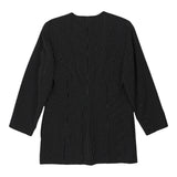 Emporio Armani Striped Blazer - Large Black Cotton Blend