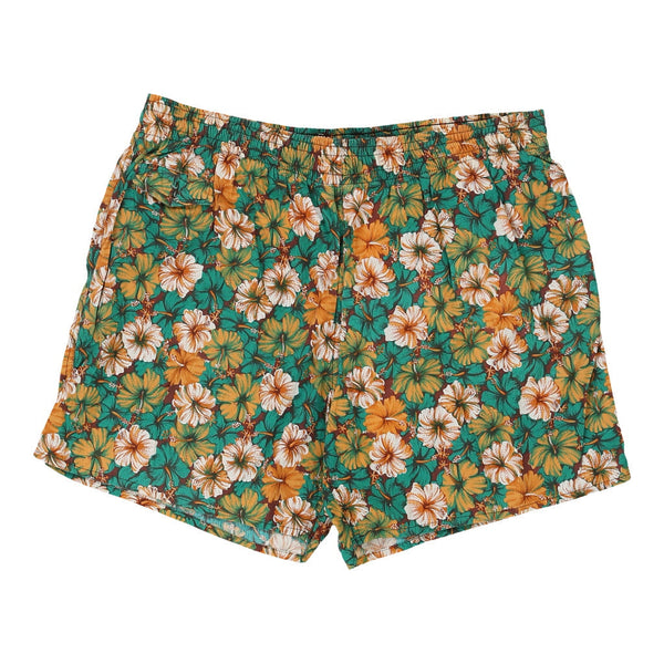 Kenzo Floral Swim Shorts - XL Green Nylon