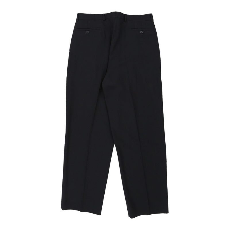 Emporio Armani Trousers - 35W 33L Black Wool Blend