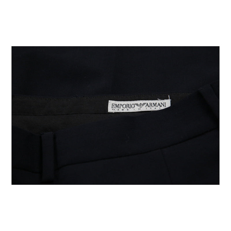 Emporio Armani Trousers - 35W 33L Black Wool Blend