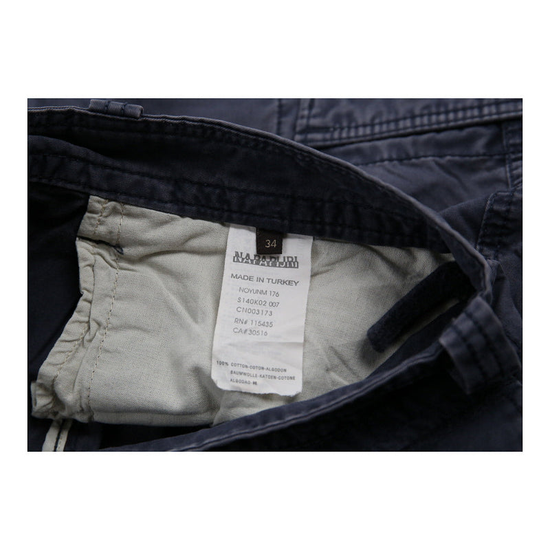Napapijri Cargo Shorts - 32W 12L Grey Cotton