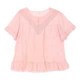 Vintage Unbranded Blouse - XL Pink Cotton
