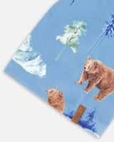 Jersey Hat Blue Polar Bear Print
