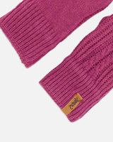 Knitted Mittens Burgundy