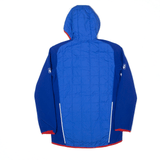 JACK WOLFSKIN Quilted Blue Hooded Rain Jacket Boys L