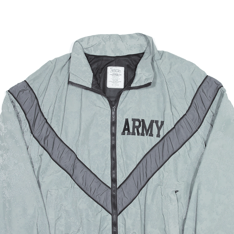 Army Grey 90s Nylon Bomber Jacket Mens M