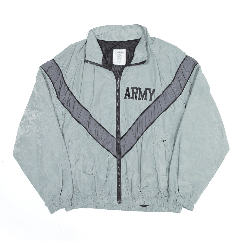 Army Grey 90s Nylon Bomber Jacket Mens M
