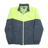 STARTER Neon Green Colourblock Lightweight Shell Jacket Mens S