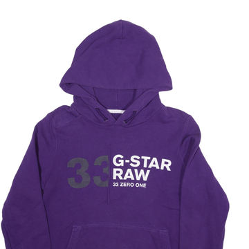 G-STAR RAW Hoodie Purple Pullover Womens M – Cerqular