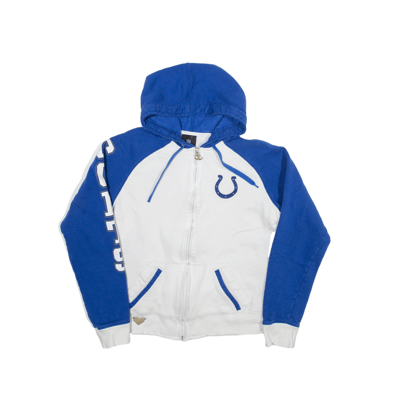 NFL REEBOK Indianapolis Colts USA Hoodie Blue Full Zip Womens M