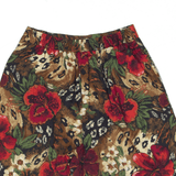 CRISTIN STEVENS Animal Print Shorts Brown Relaxed Floral Womens S W27
