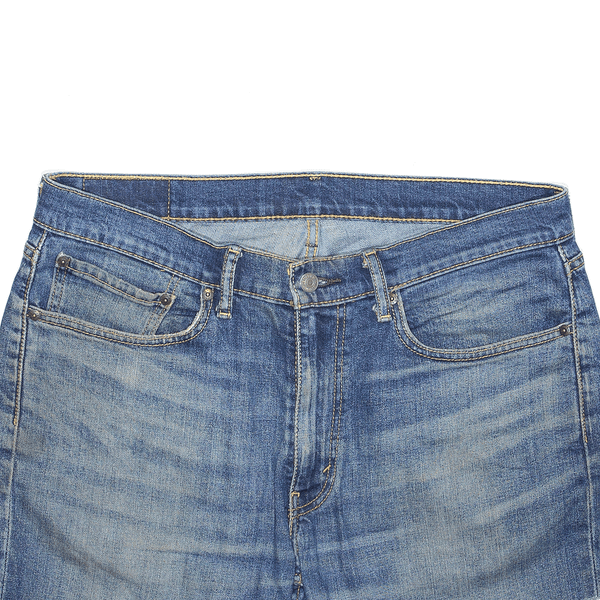 LEVI'S 514 Denim Blue Regular Cut-Off Shorts Womens M W34
