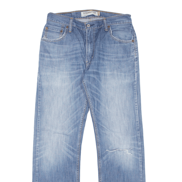 LEVI'S 505 Jeans Distressed Blue Denim Regular Straight Mens W30 L32