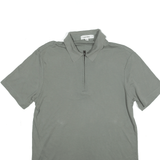 CALVIN KLEIN Polo Shirt Grey Short Sleeve Mens M