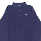 LACOSTE Womens Polo Shirt Blue Long Sleeve L