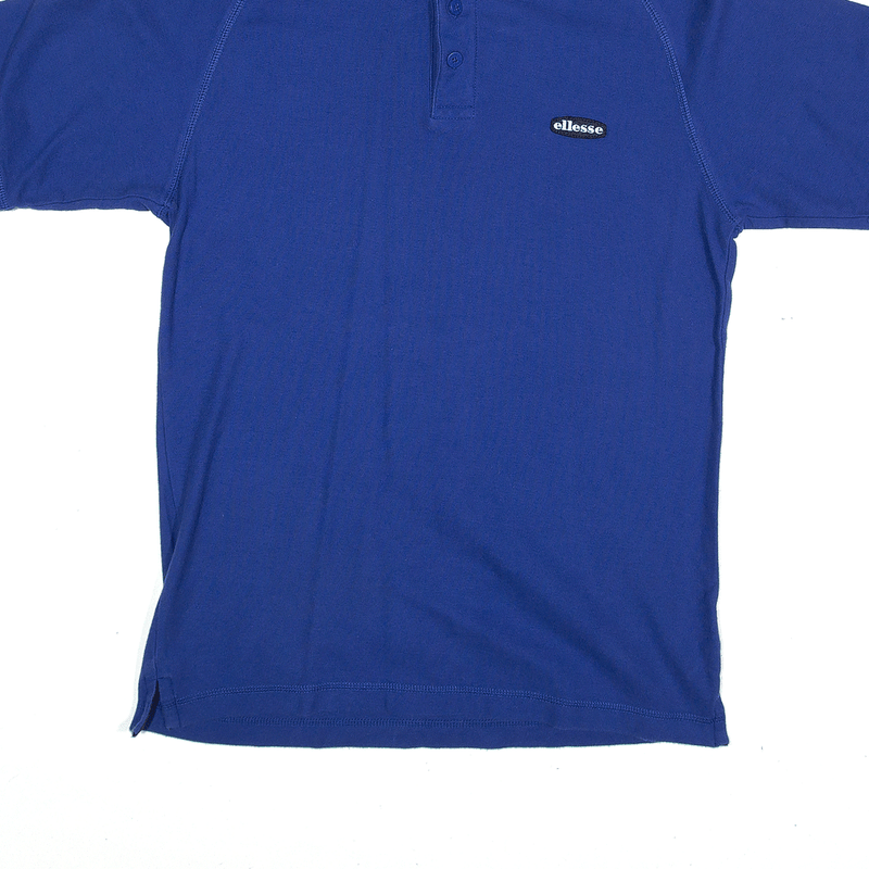 ELLESSE Polo Shirt Blue Short Sleeve Mens S