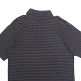 NAUTICA Grey Striped Short Sleeve Polo Shirt Mens L