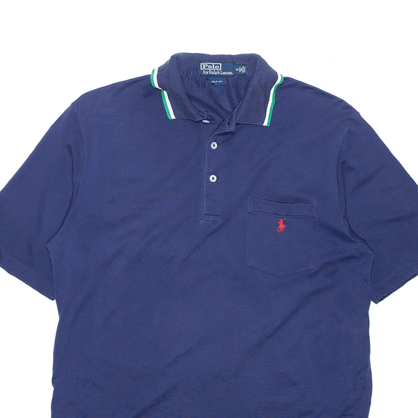 POLO RALPH LAUREN Golf Fit Blue Short Sleeve Polo Shirt Mens S
