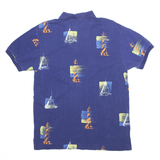NAUTICA Sailing Blue Short Sleeve Polo Shirt Mens S