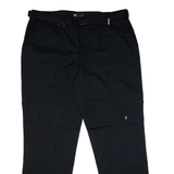 LETS GO Belted Detachable Leg Outdoor Trousers Black Regular Straight Mens W40 L34