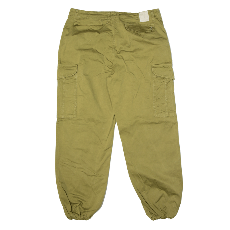 PLEASE Cargo Trousers Green Relaxed Tapered Womens W34 L28