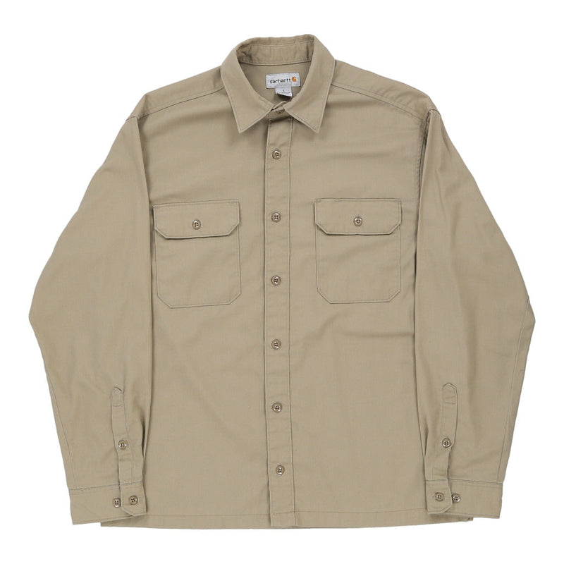 Carhartt Shirt - Large Beige Cotton - Thrifted.com