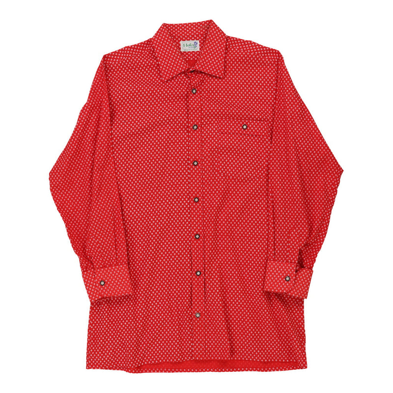 Hofer Shirt - Large Red Cotton Blend - Thrifted.com