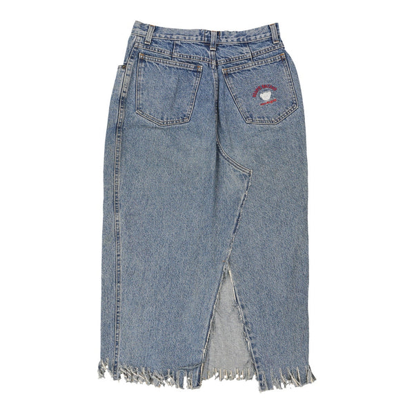 Bear'S Bazaar Midi Skirt - 28W UK 8 Blue Cotton