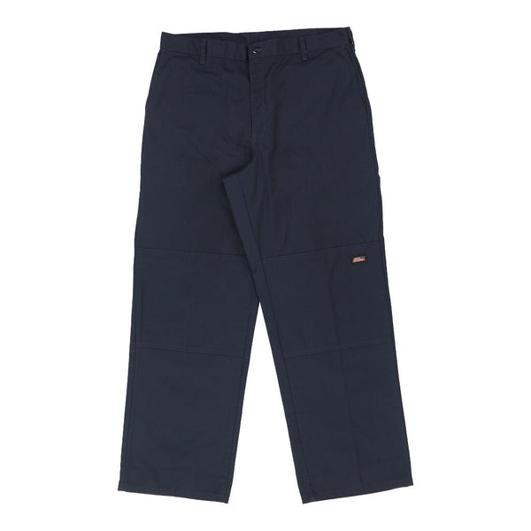 Dickies Double Knee Trousers - 36W 32L Navy Cotton