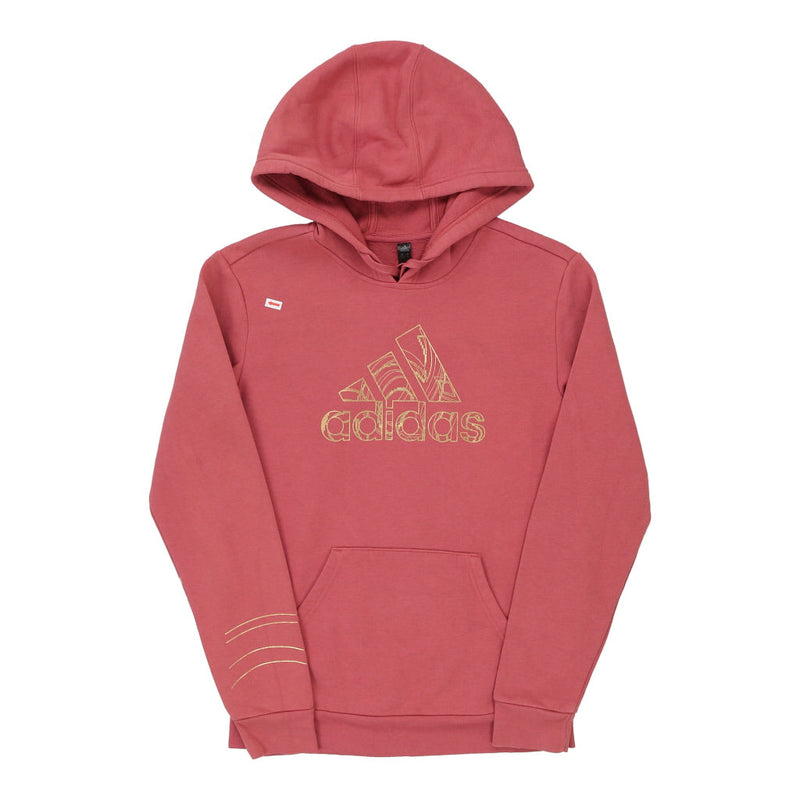 Adidas Hoodie - XS Pink Cotton Blend - Thrifted.com