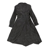 Yidieer Trench Coat - Large Black Faux Leather - Thrifted.com