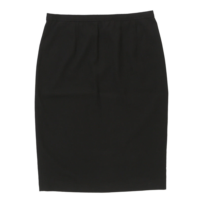 Miss V Valentino Pencil Skirt - 32W UK 12 Black Wool