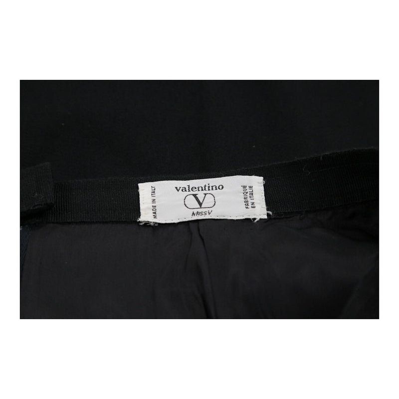 Miss V Valentino Pencil Skirt - 32W UK 12 Black Wool