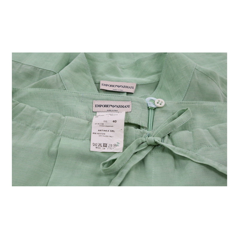 Emporio Armani Co-Ord - Medium Green Linen Blend