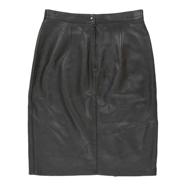 Unbranded Pencil Skirt - 30W UK 10 Black Leather