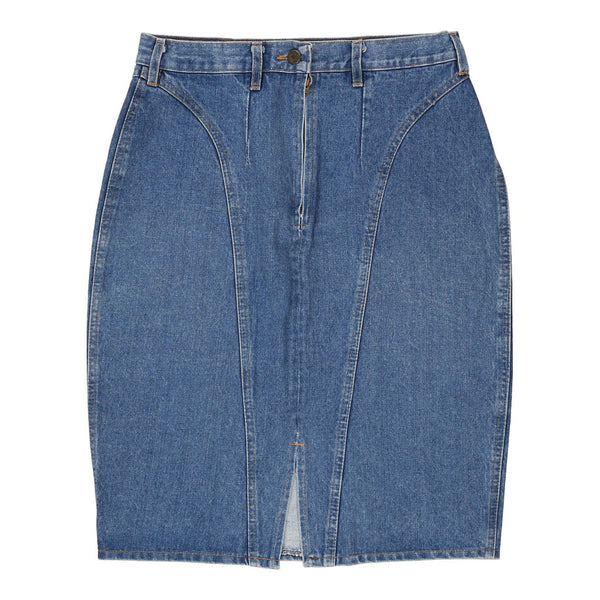 Rancheros Midi Denim Skirt - 30W UK 10 Blue Cotton