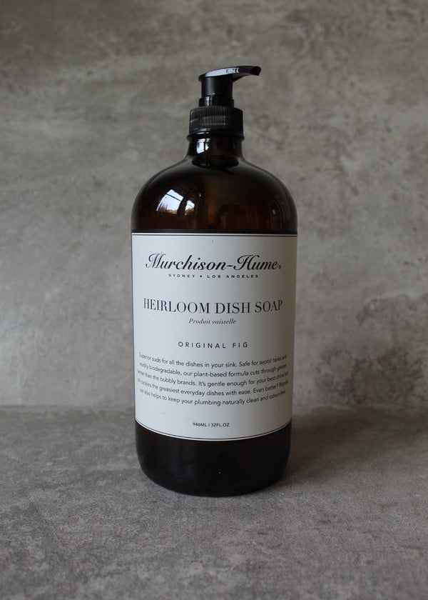 Heirloom Dish Soap in Amber Glass Bottle - Script Label