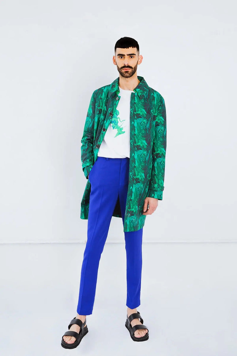 Green Swirl Mac Coat Pre Order