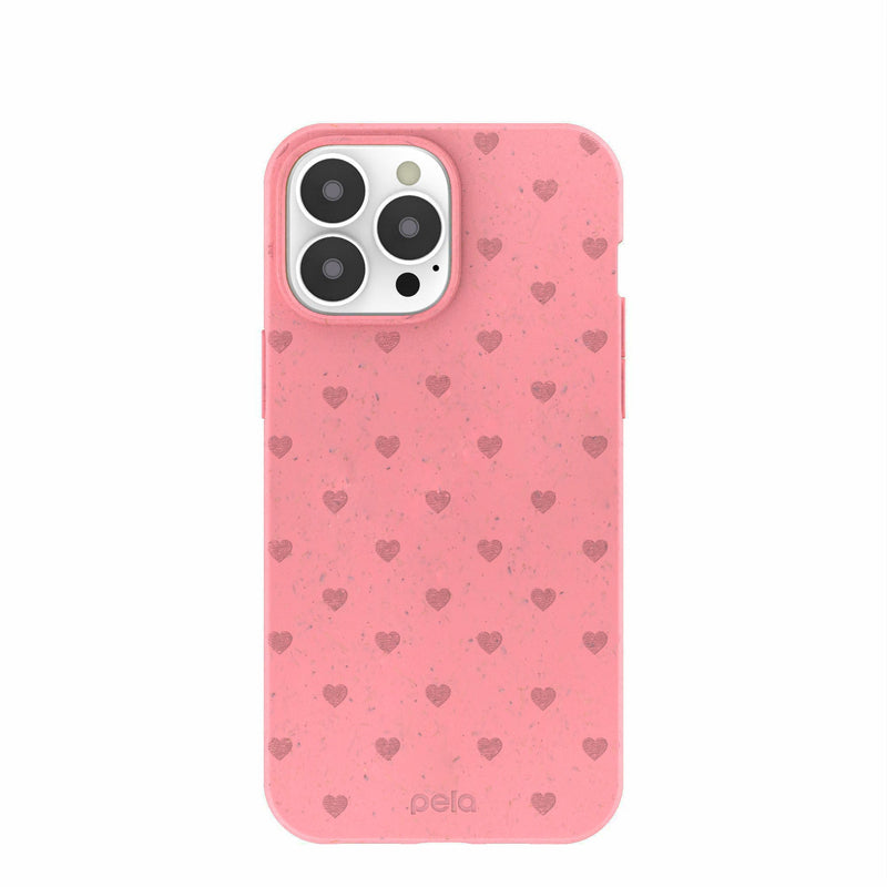 Bubblegum Pink Hearts iPhone 13 Pro Max Case