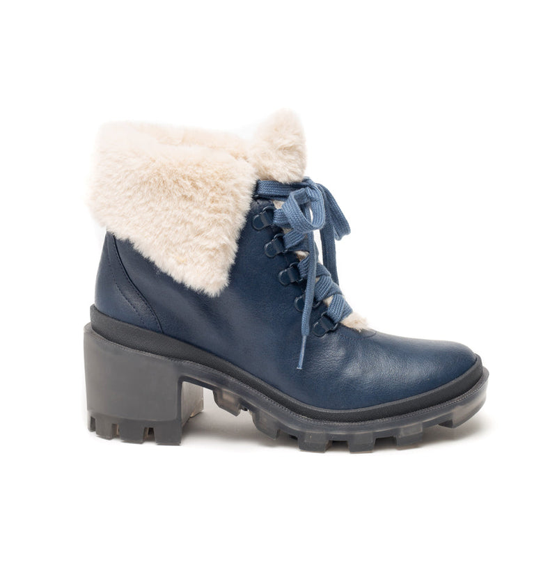 Henley Vegan Chunky Faux Fur Ankle Boot