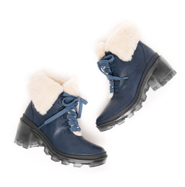 Henley Vegan Chunky Faux Fur Ankle Boot