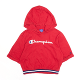 CHAMPION Sports Red Pullover Hoodie Womens S